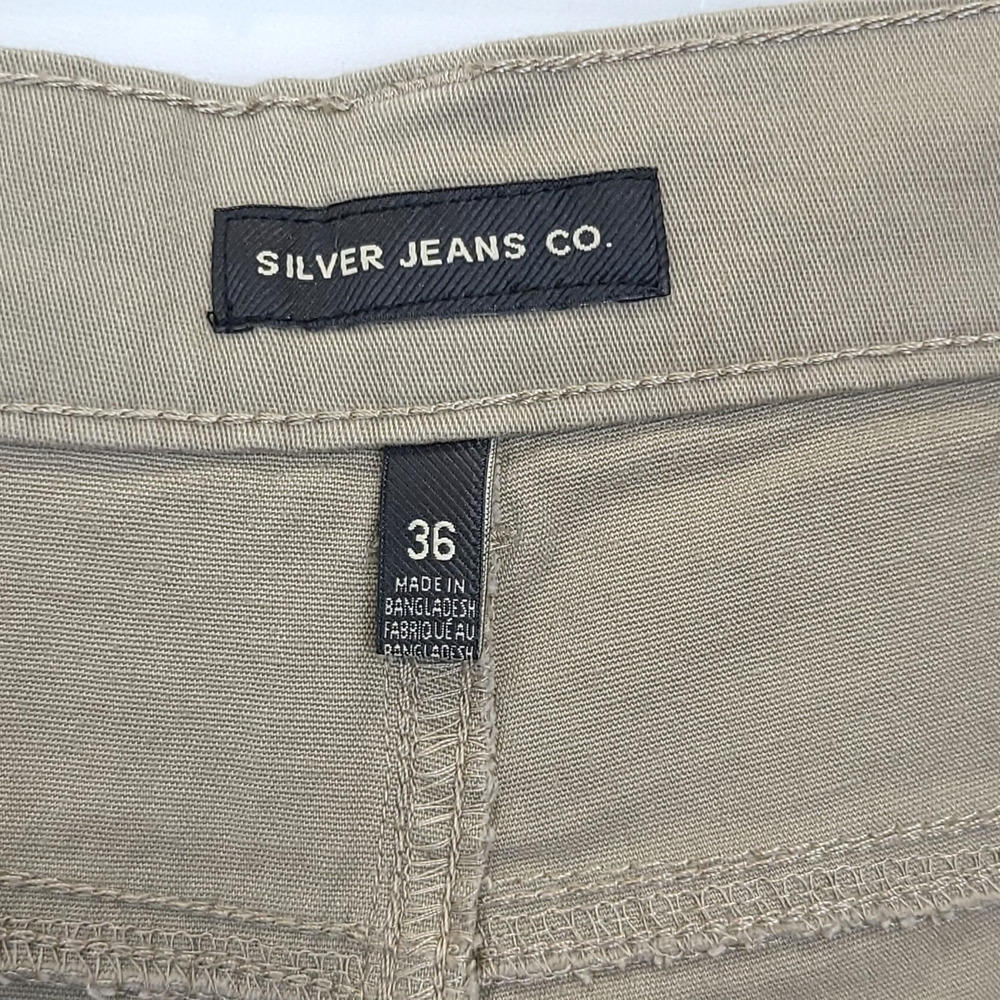 Silver Jeans Co Ashton 1349 Chino Pants Men 36 Beige Causal Khakis Everyday - Picture 8 of 13